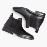 Roamers ARCHIE Mens Twin Gusset Padded Leather Chelsea Boots Black