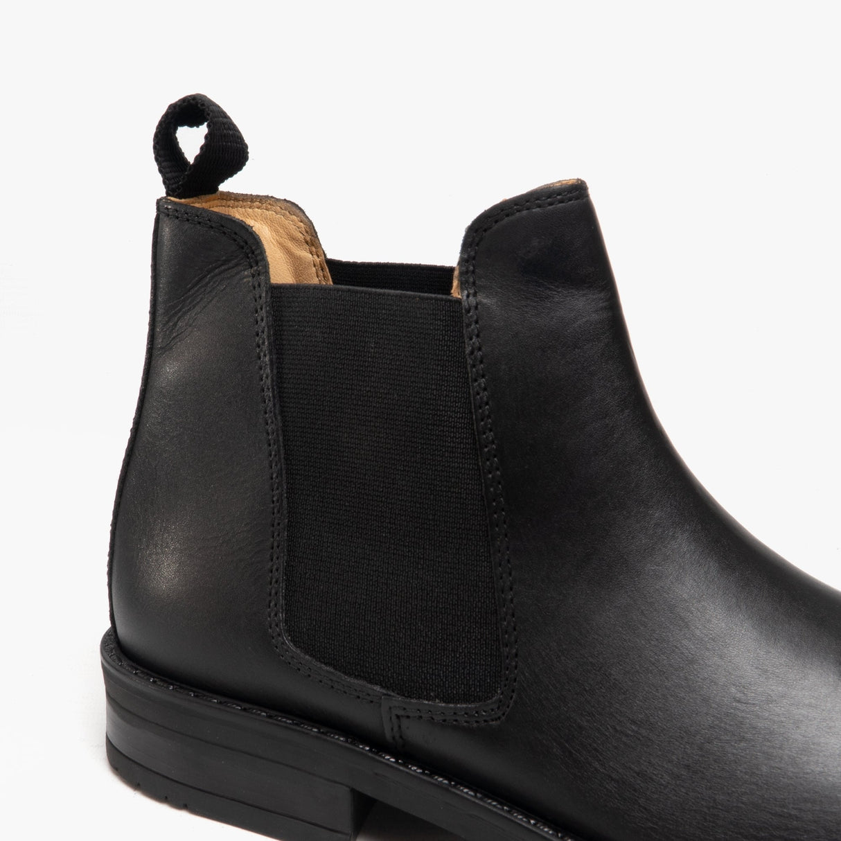 Roamers ARCHIE Mens Twin Gusset Padded Leather Chelsea Boots Black