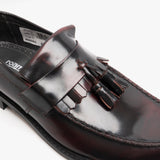 Roamers RUDEBOYZ Mens Polished Leather Tassel Loafers Oxblood