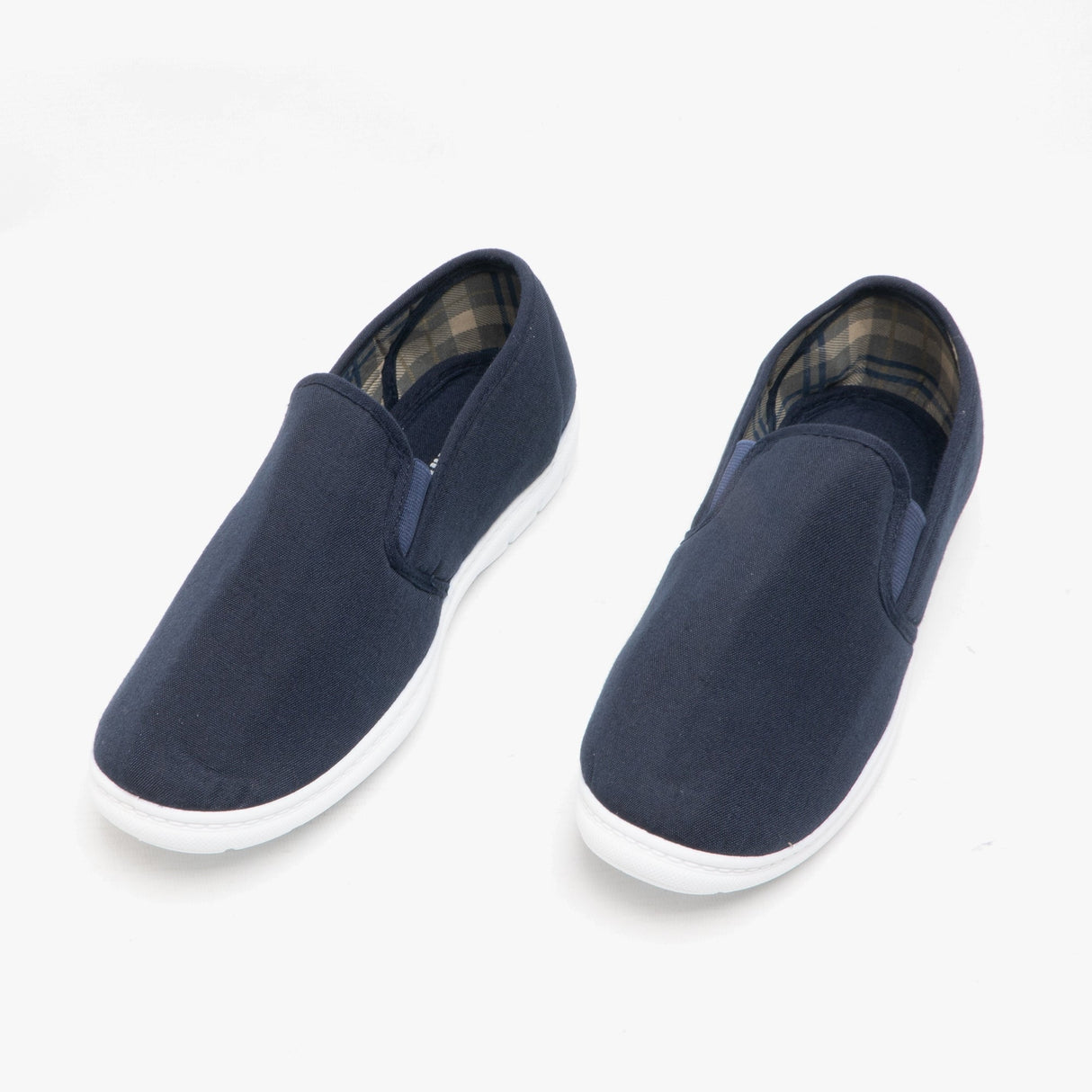 Scimitar LOUIE Mens Twin Gusset Casual Canvas Trainers Navy