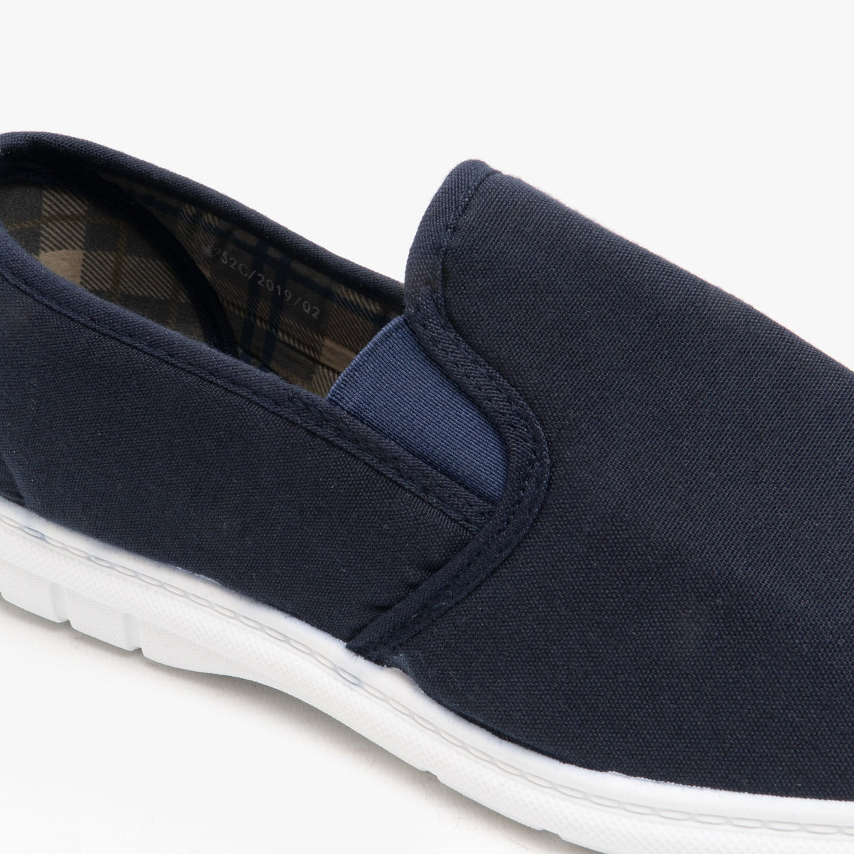 Scimitar LOUIE Mens Twin Gusset Casual Canvas Trainers Navy
