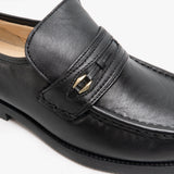 Scimitar BARRIE Mens Leather Extra Wide Fit Moccasins Black