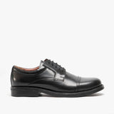 Scimitar HARLAN Mens Leather Lace Up Cap Gibson Shoes Black