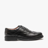 Scimitar STEWART Mens Leather Brogue Shoes Black