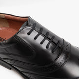 Scimitar STEWART Mens Leather Brogue Shoes Black