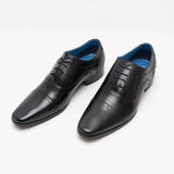 Roamers JONTY Mens Leather Capped Oxford Shoes Black