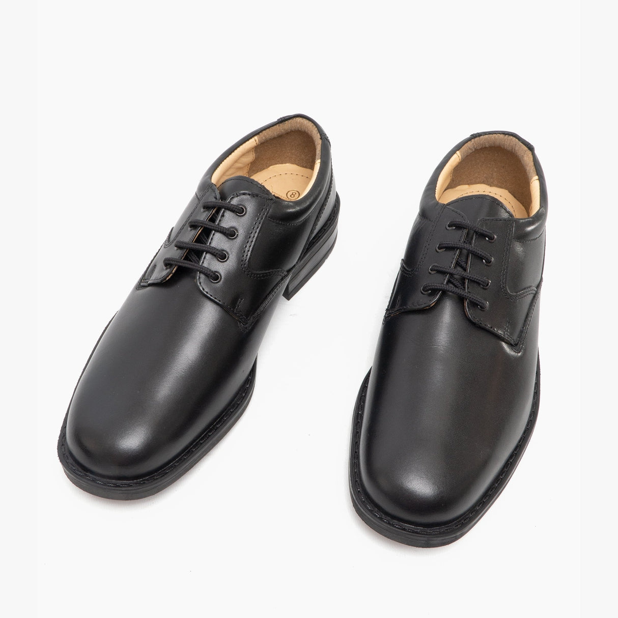 Roamers SPENCER Mens Lace-Up Gibson Shoes Black