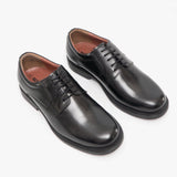 Scimitar ANAND Mens Leather Lace Up Gibson Shoes Black