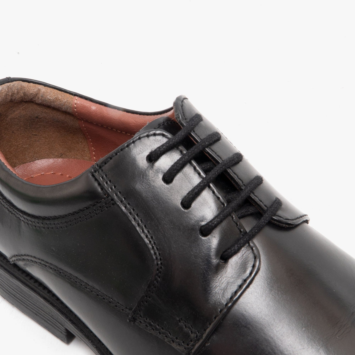 Scimitar ANAND Mens Leather Lace Up Gibson Shoes Black