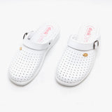 DEK JANETTE Womens Leather Mule Clogs Sandals White