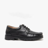 Roamers DANE Mens Lace-Up Apron Gibson Shoes Black