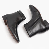 Scimitar GREG Mens Soft Leather Cuban Heel Boots Black