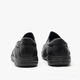 Hush Puppies AARON Mens Leather Slip On Shoes Black