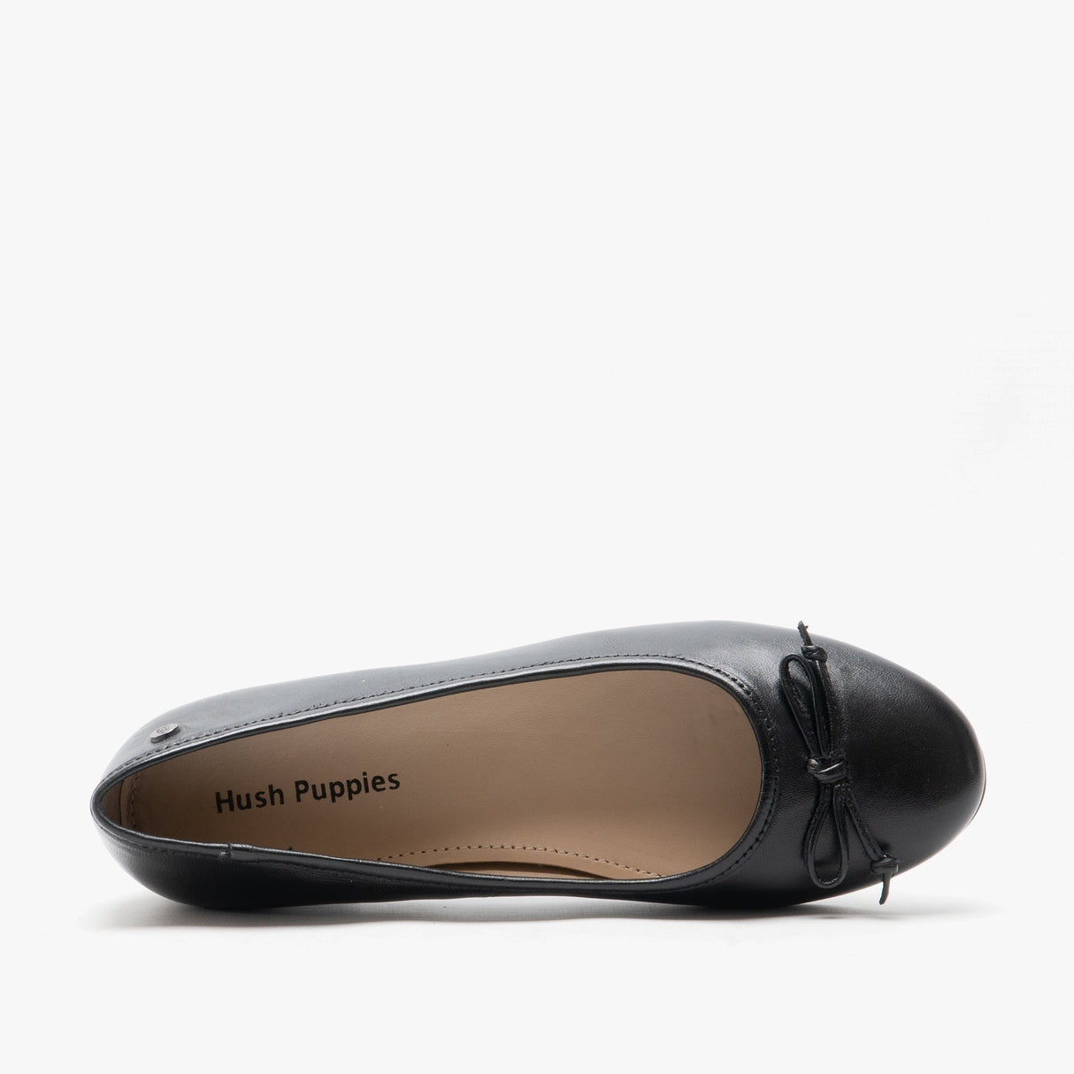 Hush Puppies NAOMI Womens Leather Ballerina Pumps Black