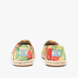 TOMS ALPARGATA ROPE Womens Canvas Shoes Yellow Hibiscus