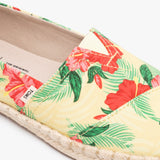 TOMS ALPARGATA ROPE Womens Canvas Shoes Yellow Hibiscus