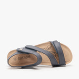 Josef Seibel TONGA 25 Womens Leather Touch Fasten Sandals Jeans