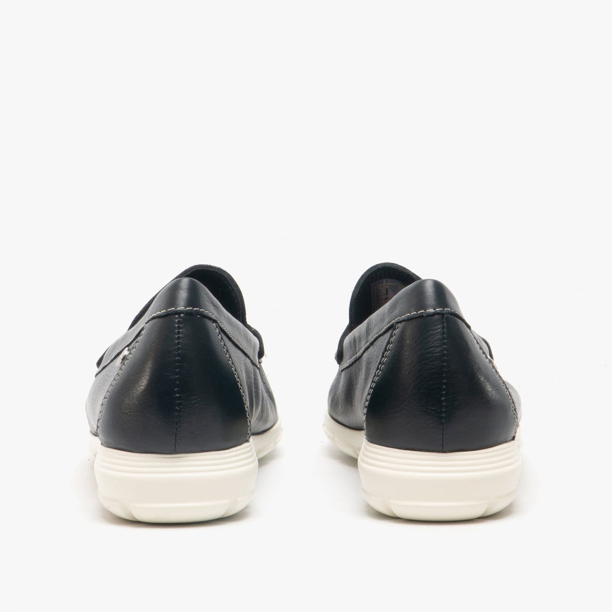 Hush Puppies PAIGE Womens Leather Loafers Navy