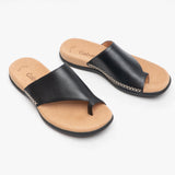 Gabor LANZAROTE Womens Leather Mule Sandals Black