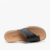 Gabor LANZAROTE Womens Leather Mule Sandals Black