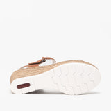Rieker 61953-80 Womens Sandals White/Cayenne