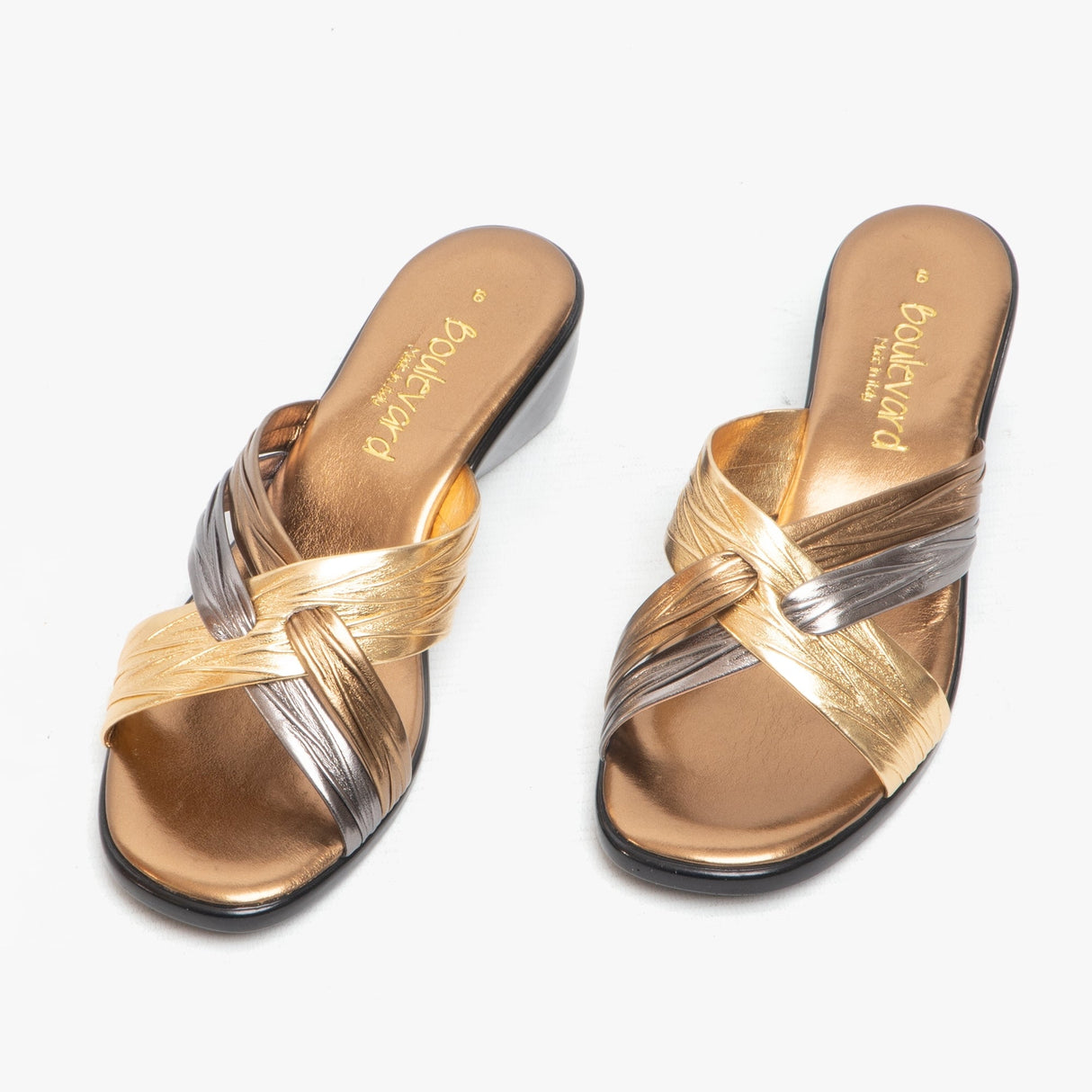 Boulevard KALEIGH Womens Heeled Slip On Mule Sandals Bronze