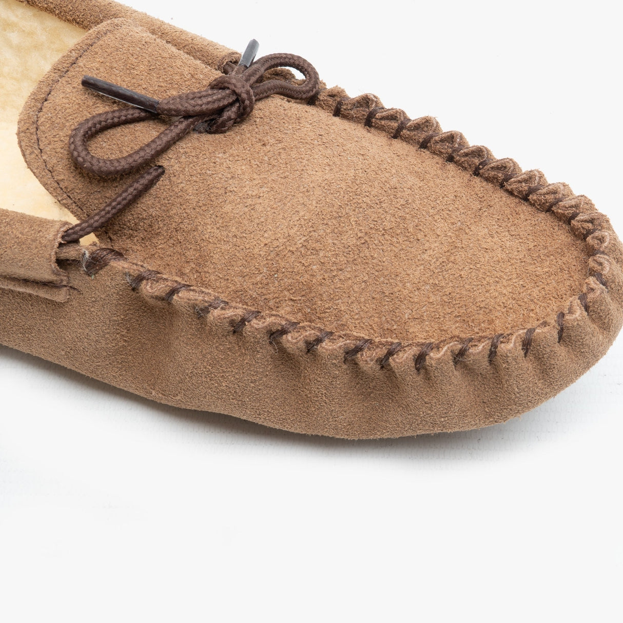 Mokkers JAKE Mens Suede Moccasins Taupe