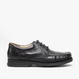 Roamers DYLAN Mens Leather Lace Up Apron Shoes Black