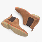 Roamers CALDWELL Mens Suede Leather Chelsea Boots Brown