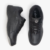 DEK ORLEANS Mens Coated Leather Trainers Black