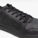 DEK EUSTON Mens Lace Up Trainers All Black