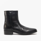 Scimitar RILEY Mens Leather Cuban Heel Boots Black