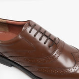 Scimitar STEWART Mens Leather Brogue Shoes Brown