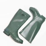 Woodland COUNTRY Wide Calf Unisex Buckle Wellington Boots Green