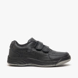 DEK ARIZONA Mens Leather Twin Touch Fastening Trainers Black