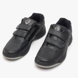DEK ARIZONA Mens Leather Twin Touch Fastening Trainers Black