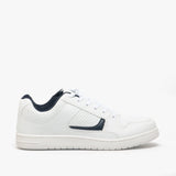 DEK EUSTON Mens Lace Up Trainers White/Navy Blue