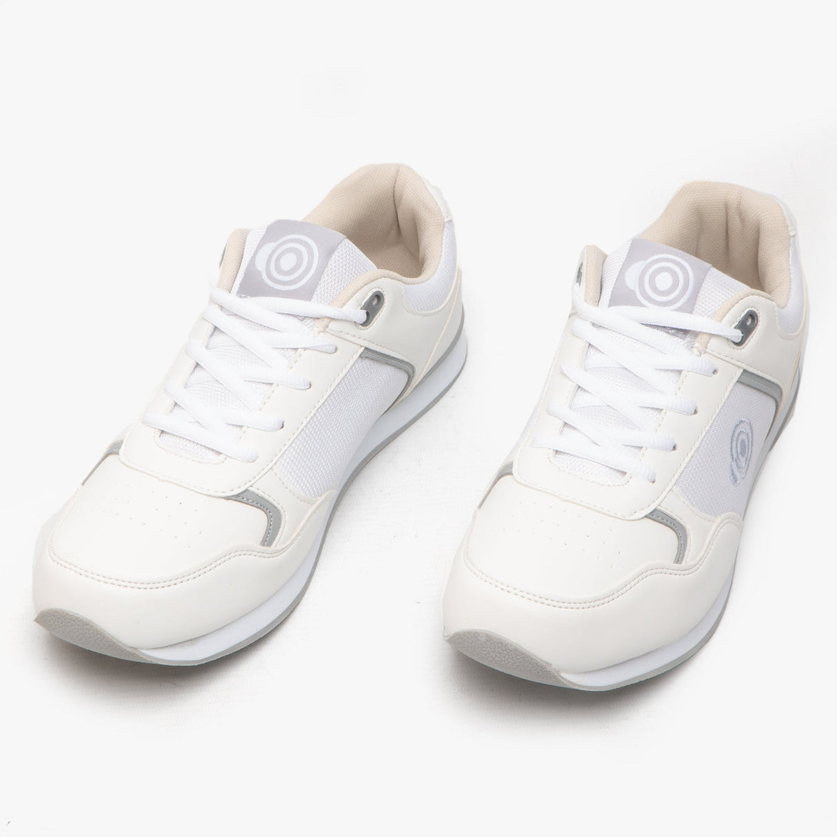 DEK JACK Mens Lace Up Bowling Shoes/Trainers White/Grey