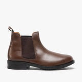 Roamers ARCHIE Mens Twin Gusset Padded Leather Chelsea Boots Brown