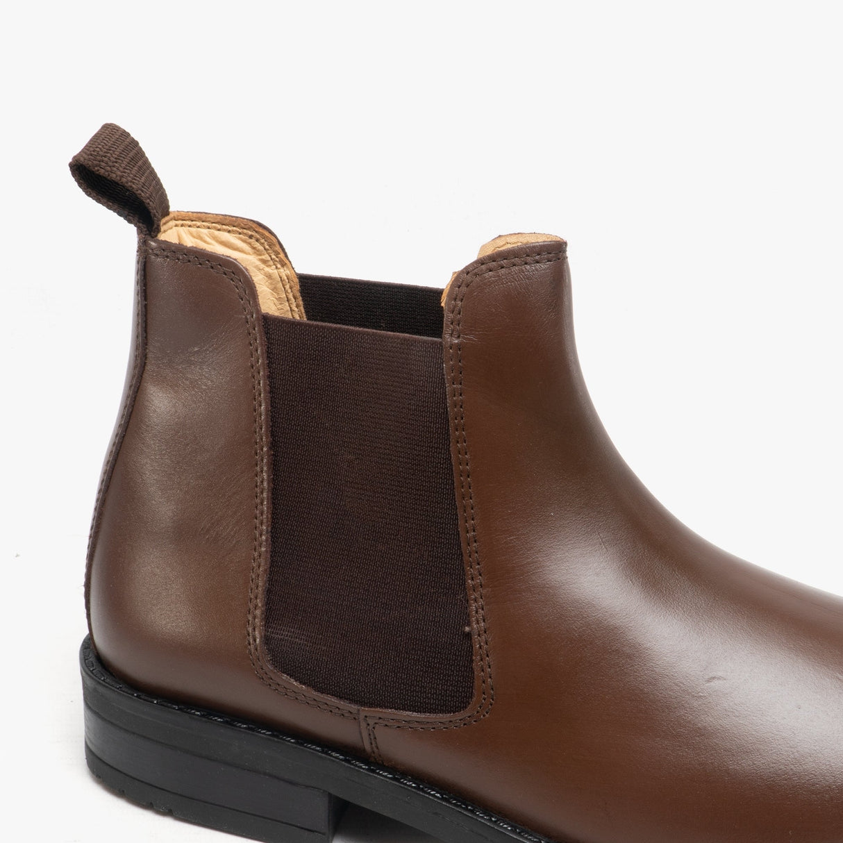 Roamers ARCHIE Mens Twin Gusset Padded Leather Chelsea Boots Brown