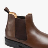 Roamers ARCHIE Mens Twin Gusset Padded Leather Chelsea Boots Brown