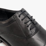 Roamers CLARK Mens Leather Fuller Fitting Capped Oxford Shoes Black