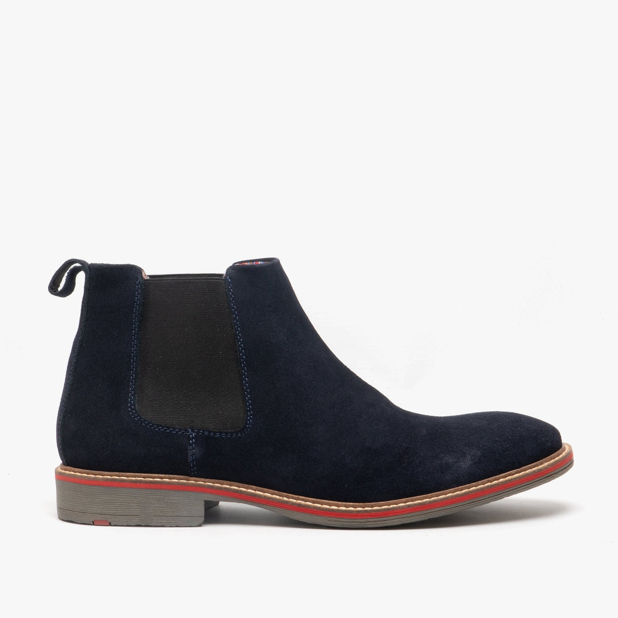Roamers CALDWELL Mens Suede Leather Chelsea Boots Navy