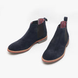 Roamers CALDWELL Mens Suede Leather Chelsea Boots Navy