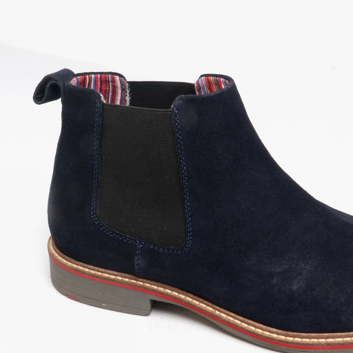 Roamers CALDWELL Mens Suede Leather Chelsea Boots Navy
