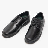 Roamers MACKENZIE Mens Leather Wide (E) Fit Shoes Black