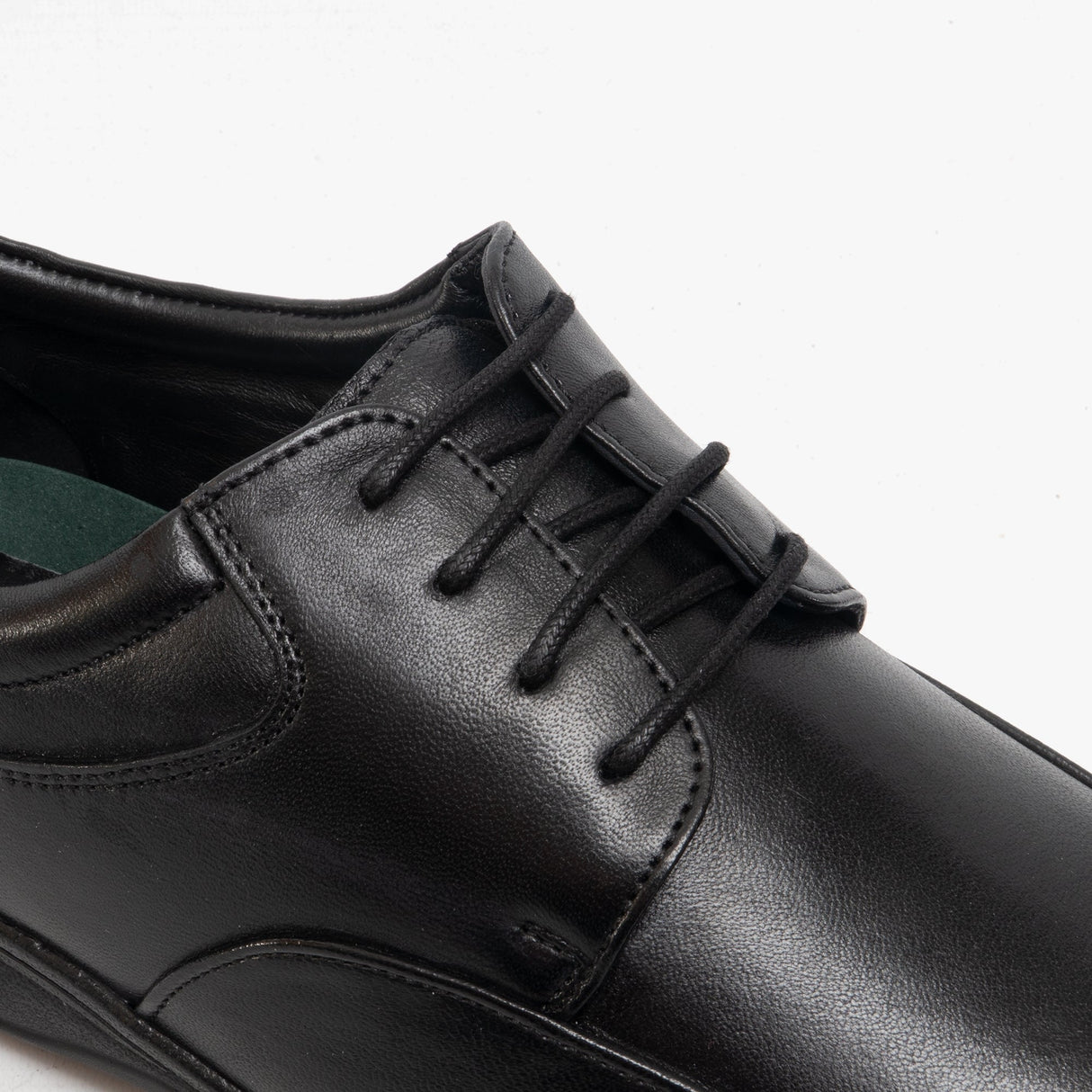 Roamers MACKENZIE Mens Leather Wide (E) Fit Shoes Black