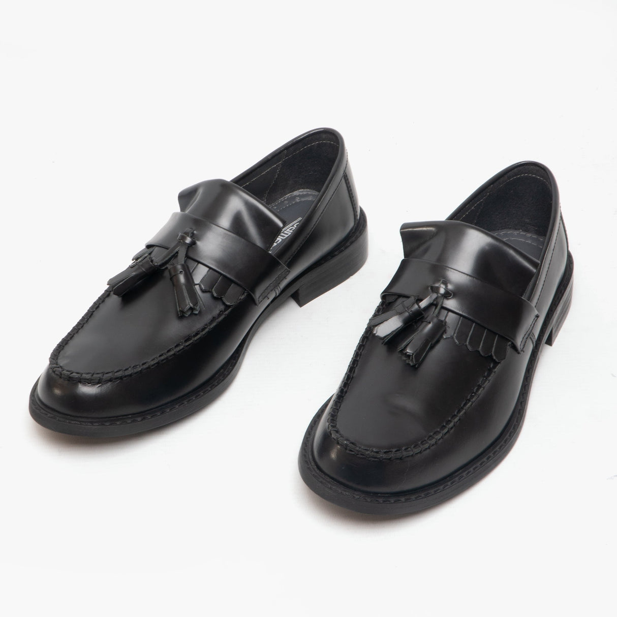 Roamers RUDEBOYZ Mens Polished Leather Tassel Loafers Black