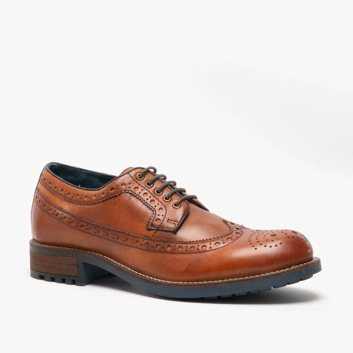 Cotswold POPLAR Mens Leather Derby Shoes Tan