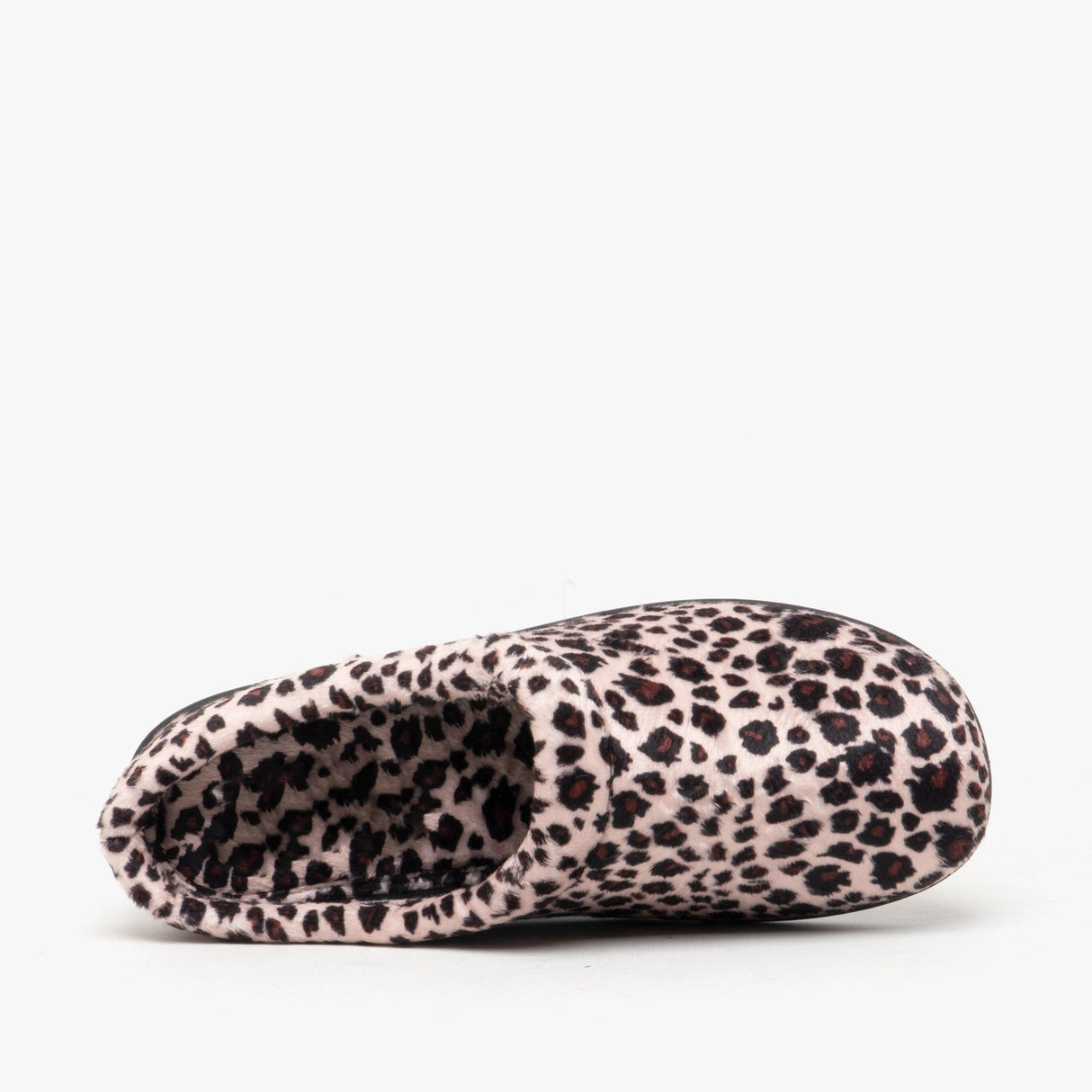 HOS Comfort CLAIRE Womens Plush Textile Mules Leopard